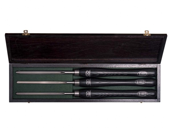 Crown CRYO Drechselmesser Schalenröhren Set, mit hochwertiger Holzbox