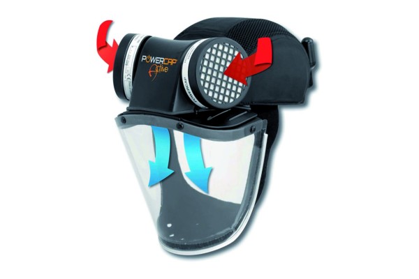 JSP PowerCap Active IP Atemschutzmaske und Gesichtsschutzmaske mit Kopfschutz