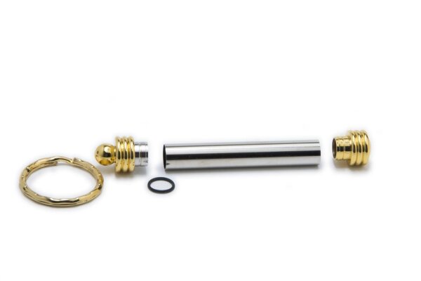 Schlüsselanhänger mit Geheimfach -3 Ringe-, goldfarben