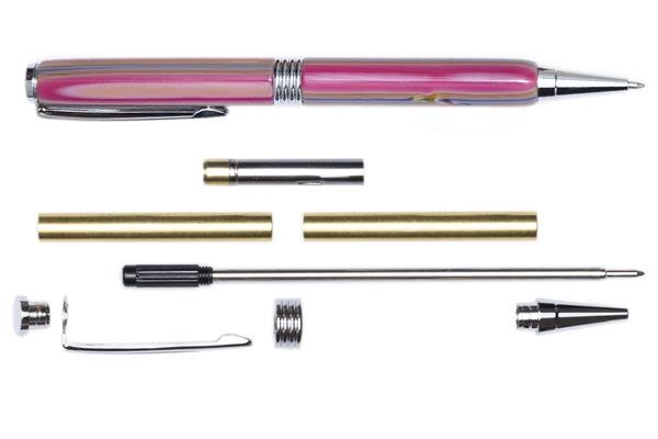 Dreh - Kugelschreiber - Bausatz Streamline, chromfarben