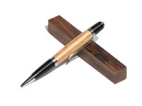 Dreh - Kugelschreiber - Bausatz Sierra, chrom + schwarz
