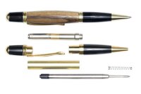 Dreh - Kugelschreiber - Bausatz Sierra, gold + schwarz
